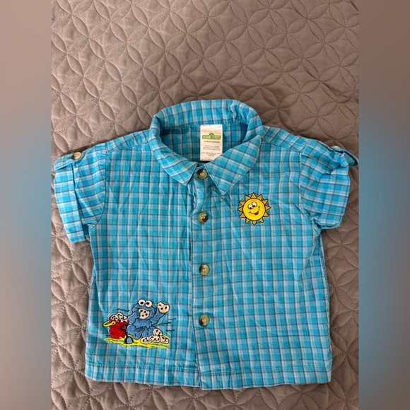 Sesame Street Kids Button Down Shirt - Picture 1 of 5